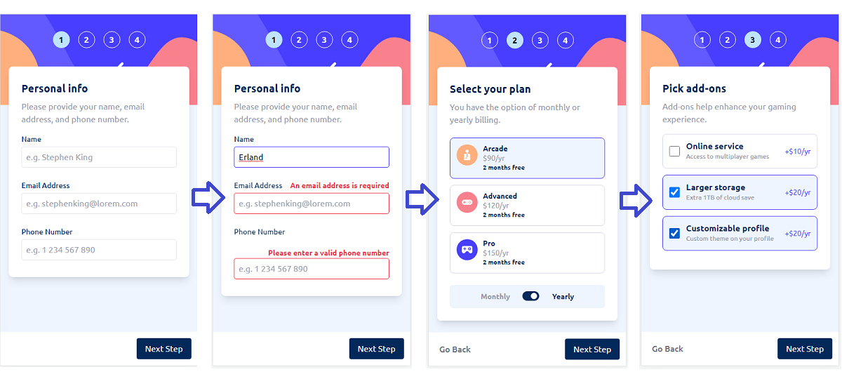 Image of Multi-step form